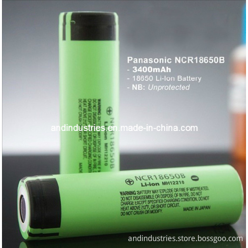 18650 NCR18650b 3400mAh 3.7V Li-ion Battery with Button Top (without PCB)